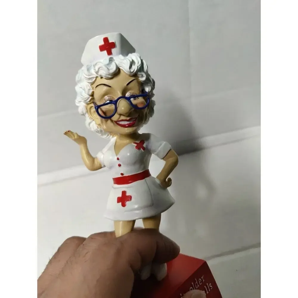 Biddys Old Nurse Woman Retirement Gag Gift Calls the Shots Figure